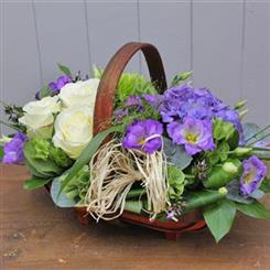 Garden Trug of Beautiful, Fresh Flowers