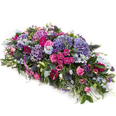 Rustic rose casket spray - A stunning Celebration of Love
