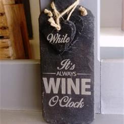Welsh slate wine oclock bottle 