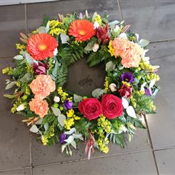 A contemporary wreath