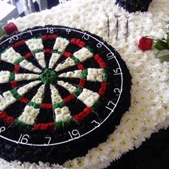 Dart board funeral Tribute