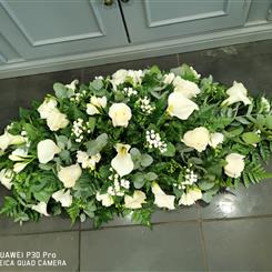Calla lily and rose spray