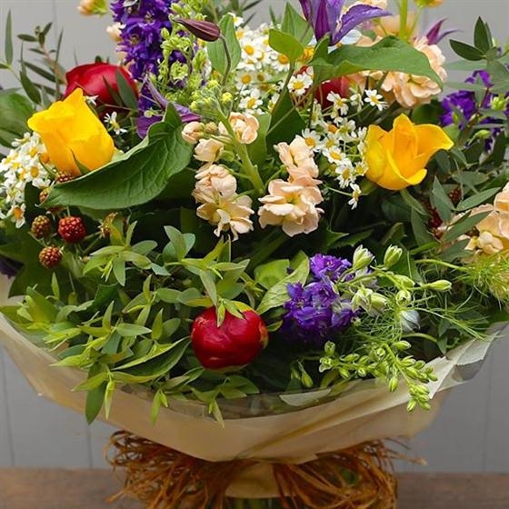 A Mrs Wilson Hand Tied Bouquet of Favourite Blooms