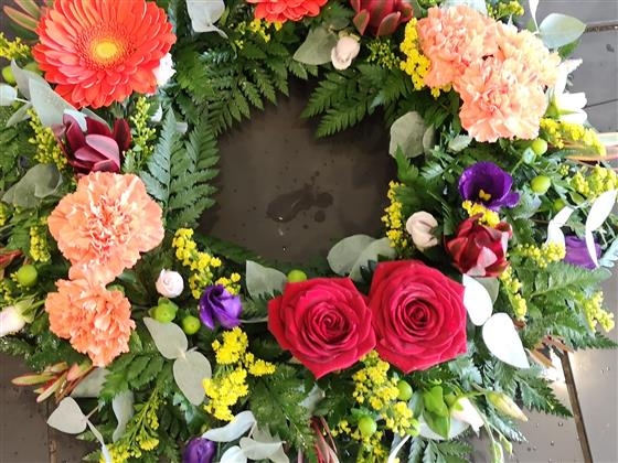 A contemporary wreath