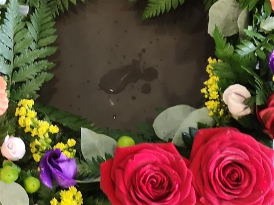 A contemporary wreath