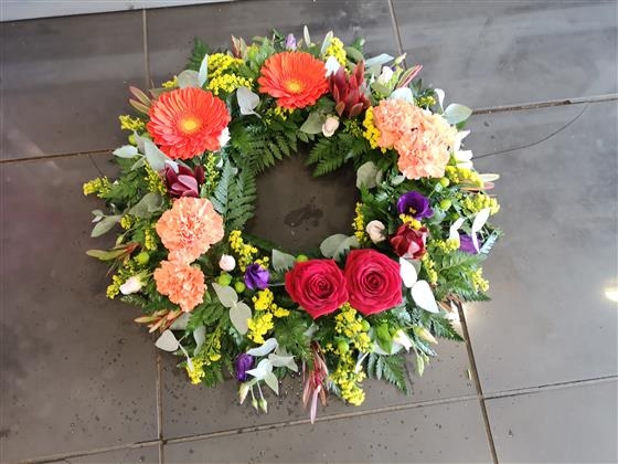 A contemporary wreath