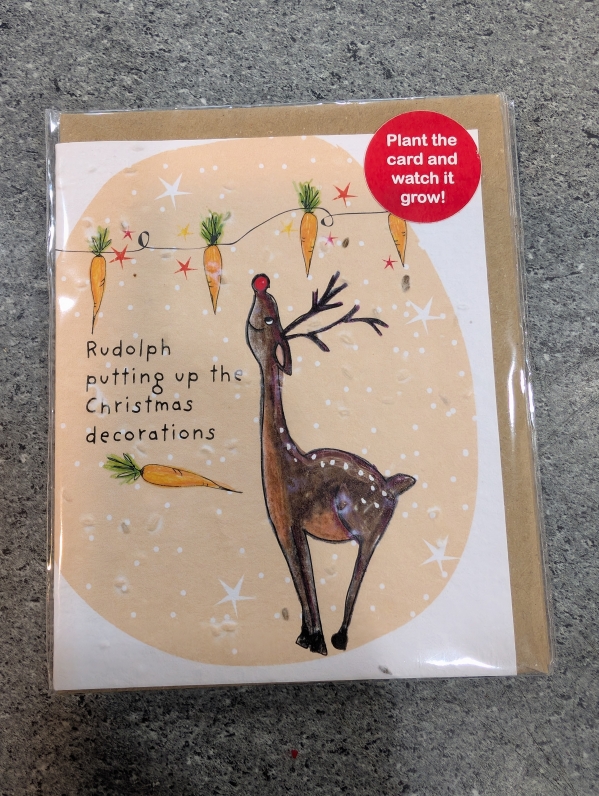 Rudolph wild flower card