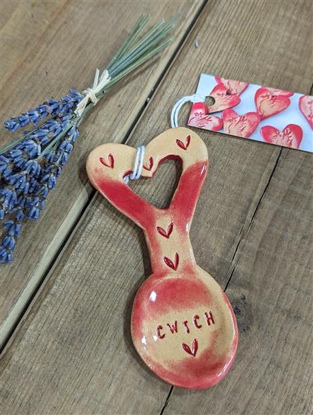 Ceramic cwtch Love spoon