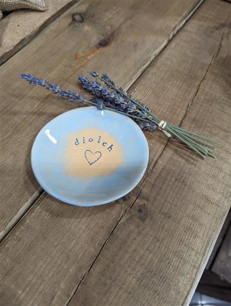 Ceramic Diolch trinket dish