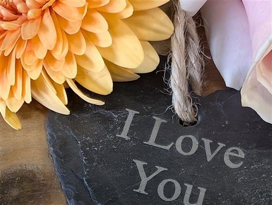 I Love you Gran welsh heart slate