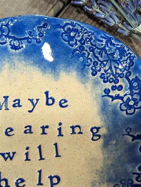Maybe swearing will help ceramic trinket dish