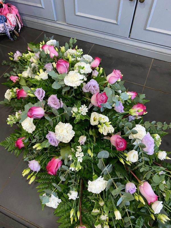 Pink and Lilac Casket Spray
