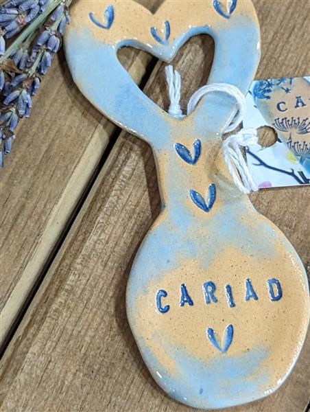 Ceramic Cariad love spoon