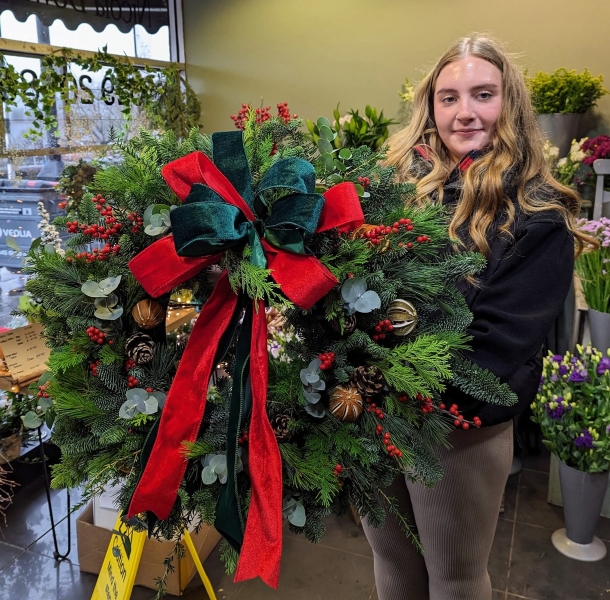 Velvet Christmas wreath