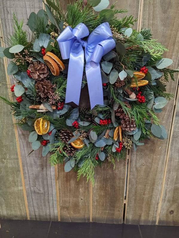 Nutcracker festive front door wreath