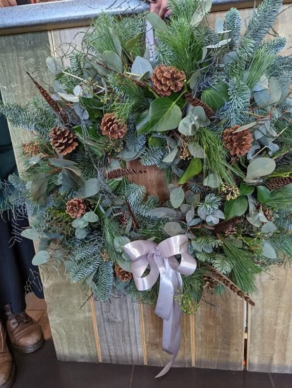 Nordic pine front door wreath