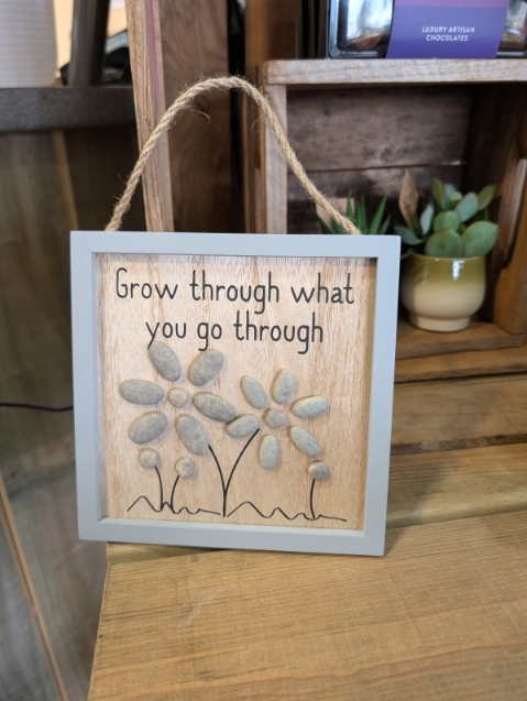 Pebble art frame.. Grow