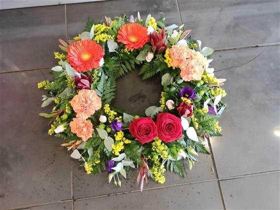 A contemporary wreath