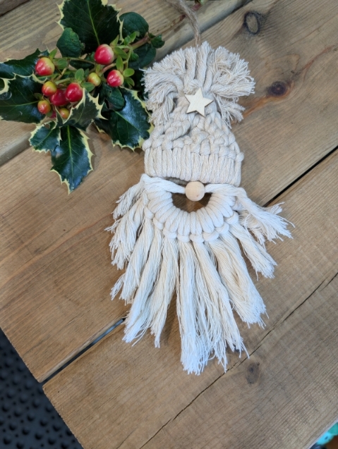 Handmade macrame Gonk