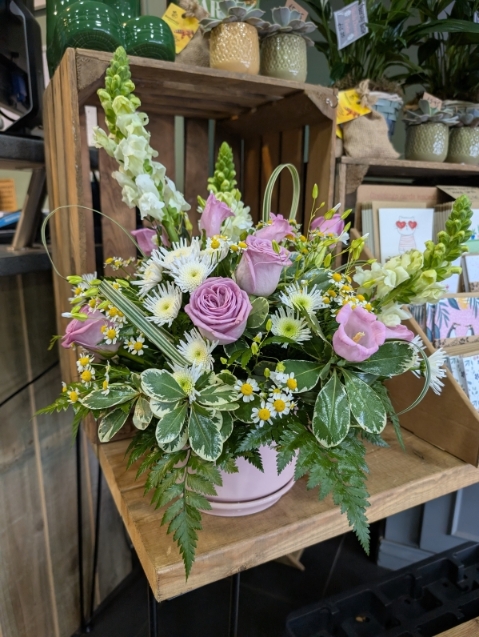 Audrey Arrangement in Lilac and Cream