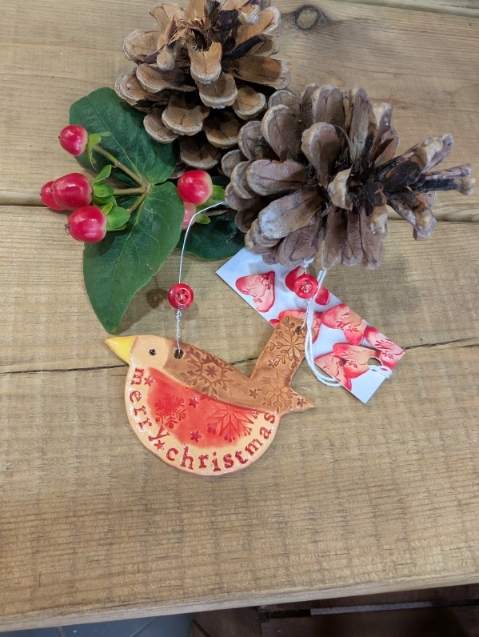 Christmas ceramic Robin