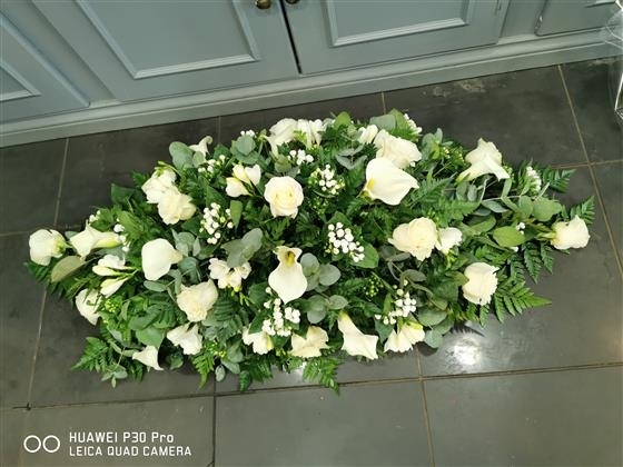 Calla lily and rose spray