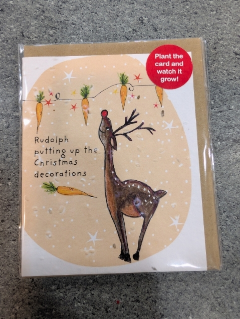 Rudolph wild flower card