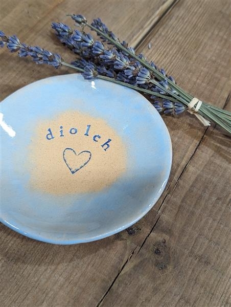 Ceramic Diolch trinket dish
