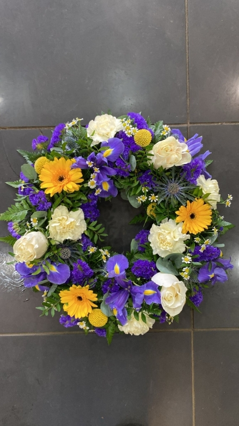 Lemon and Purple Wreath