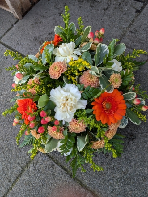 Peach and Orange Classic Posy