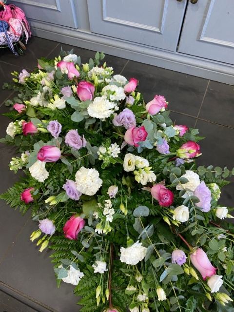 Pink and Lilac Casket Spray