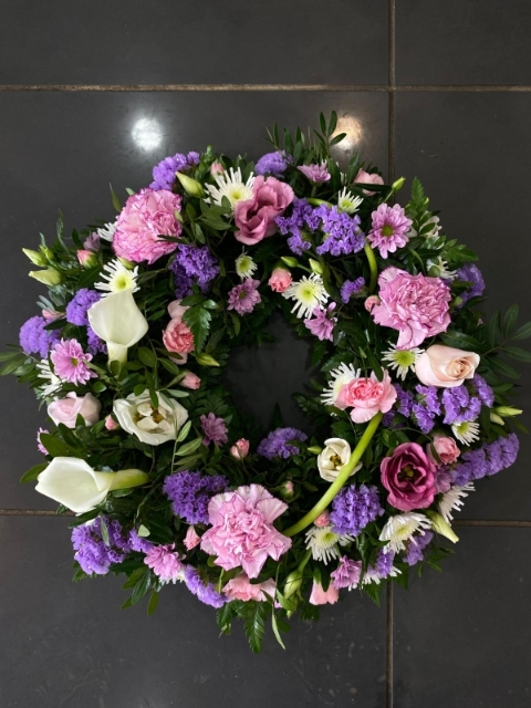 Pink and Purple Wreath