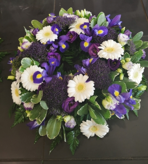 Purple and White Wreath