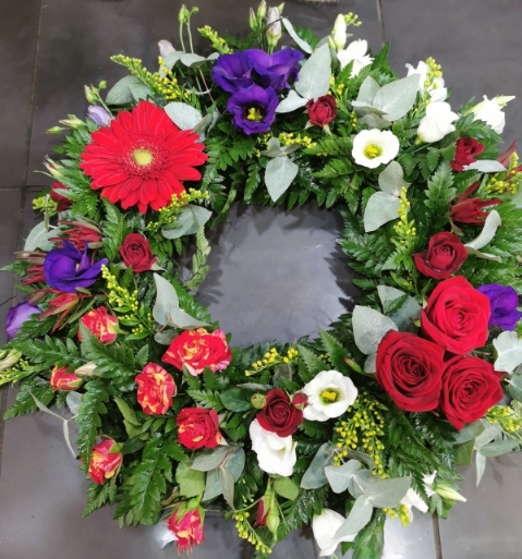 Red and Purple Mixed Wreath