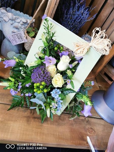 Betty A living card in Blues and creams
