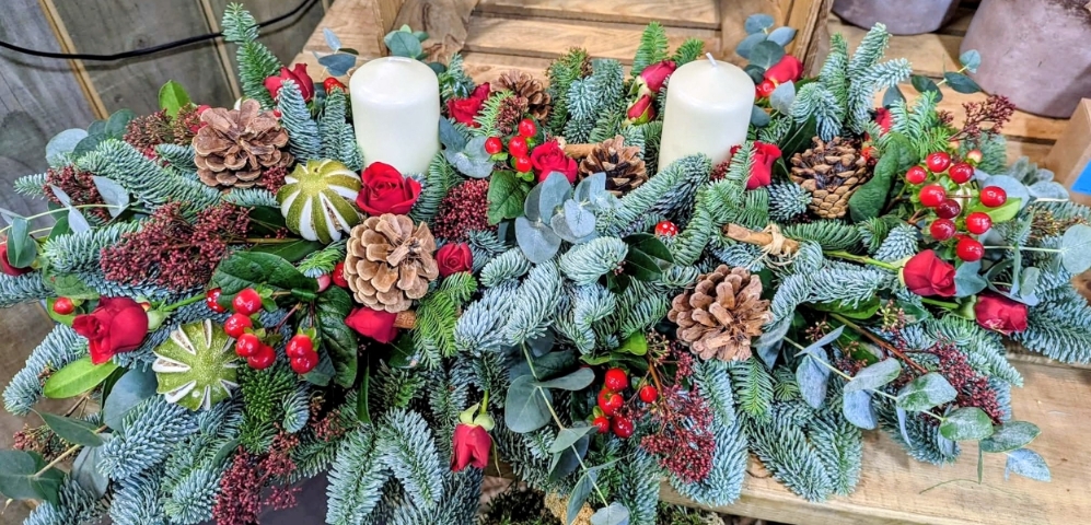 Celyn Christmas table arrangement