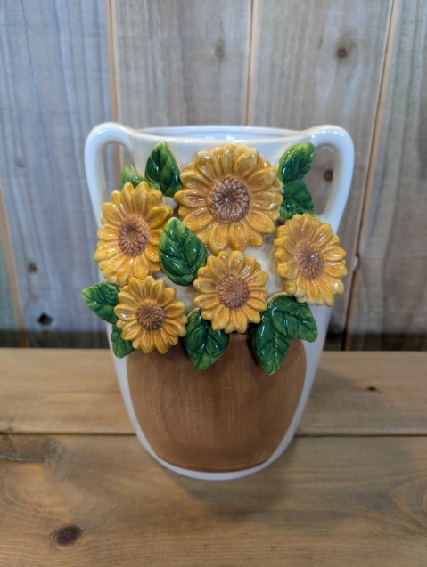 Churn Sunflower vase