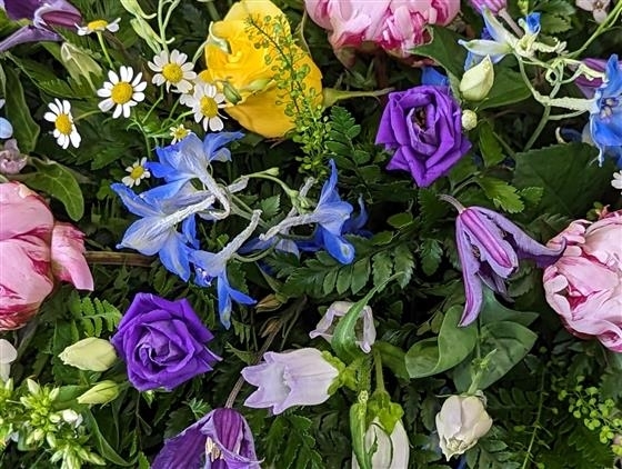 Wild Meadow Casket spray